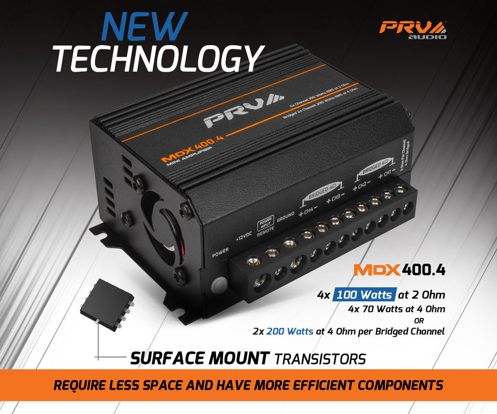 PRV 400.4 2ohm 4 Channel Full Range Mini Amplifier