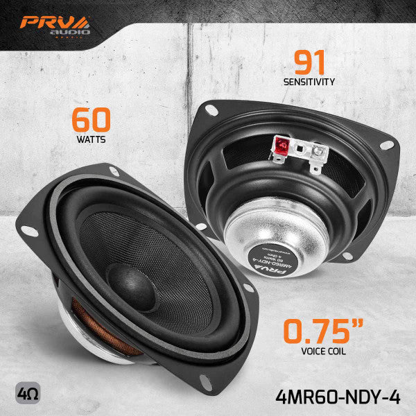 PRV 4" MidRange Loud Speakers