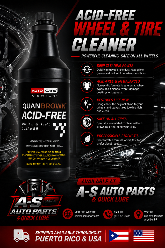 Quan Brown Acid-Free Tire & Wheel Cleaner 32oz