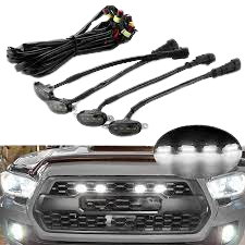 White LED Front Grille Marker Lights Kit