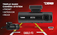 DS18 Triple Dash Camera with Front, In-Cabin and Rear Cameras, Wi-Fi, GPS and 3.16” IPS Display